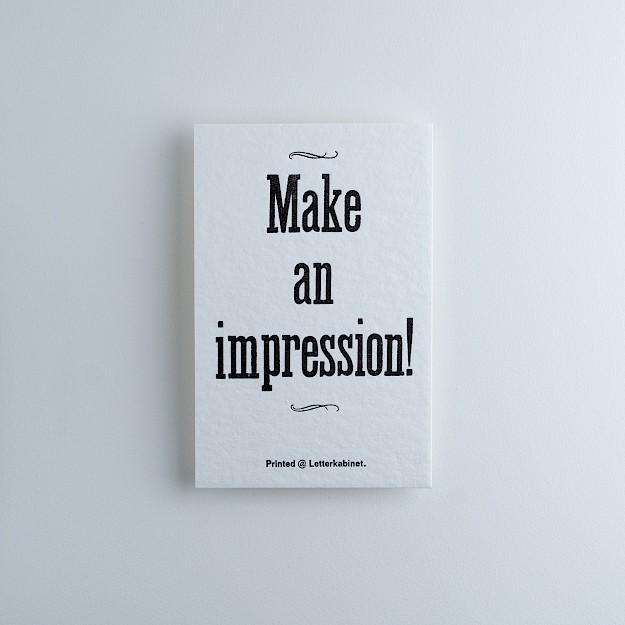 Letterkabinet, Kaartje 'Make An Impression' 1
